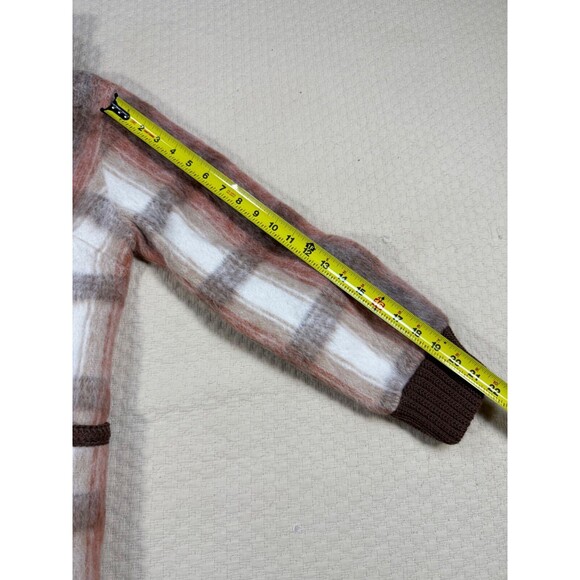 Vintage Plaid Wool Jacket Tourmalet Tissu des Pyrenees France‎ | Medium - Picture 10 of 12